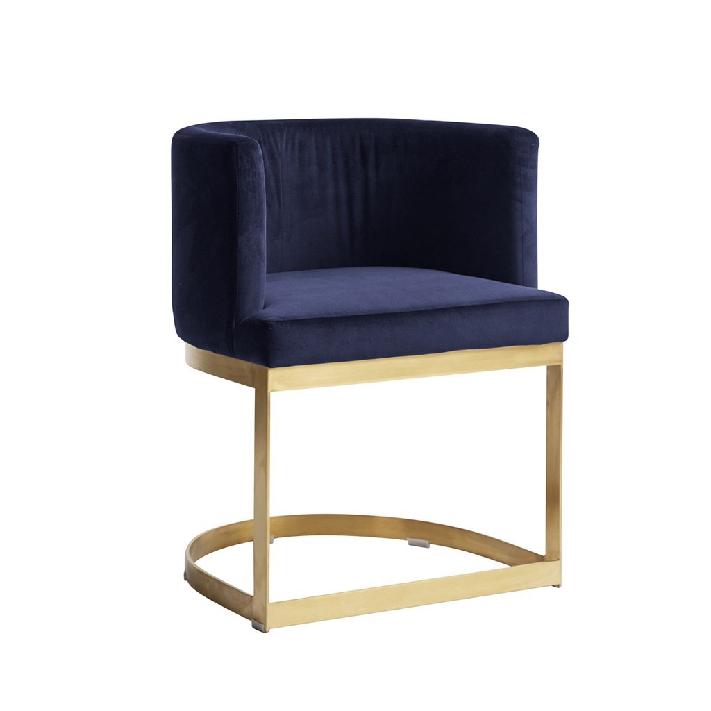 Krzesło GOLD LOUNGE BLUE