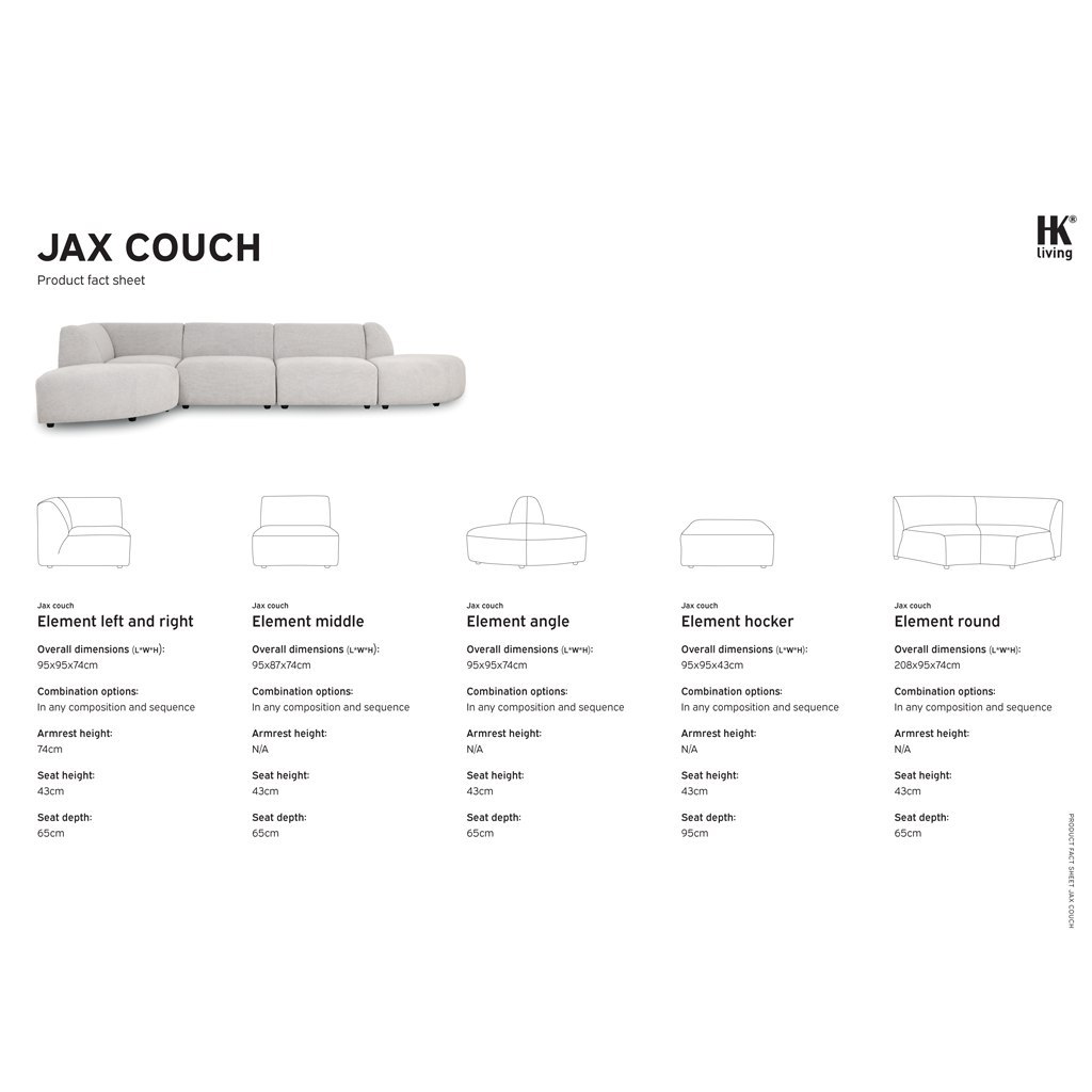 Sofa modułowa JAX STONE